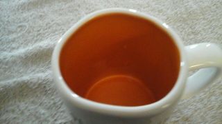 Rae Dunn PUMPKIN SPICE Mug W/ Heart Coffee Tea Mug ORANGE Interior VHTF 3