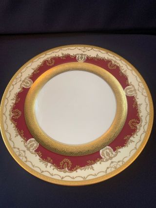 Rosenthal Bavaria Dinner Plate Red And Gold