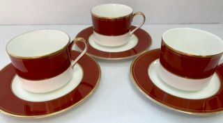 Mikasa Bone China Tawny Port A6875 Set Of 3 Cups And Saucers Cathy Hardwick