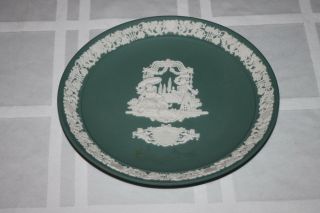Wedgwood Teal Green Jasperware My Valentine Plate 1984
