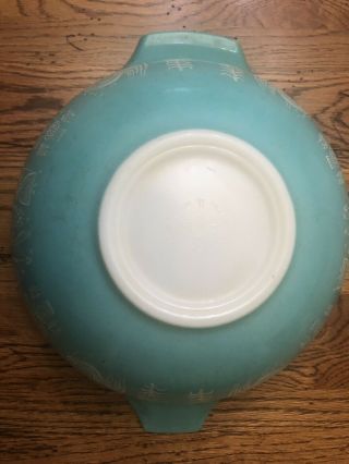 Vintage 444 Pyrex Amish Butterprint Cinderella Bowl Turquoise 2
