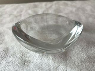 Vintage Orrefors Sweden Crystal Glass Bowl,  Designed Sven Palmqvist 2/2
