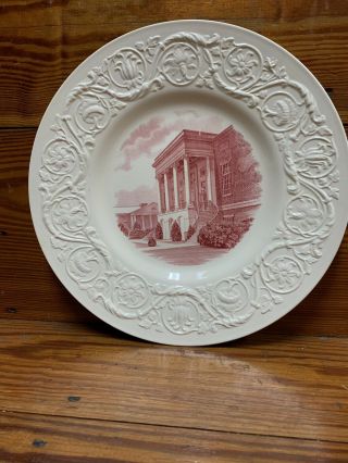 Wesleyan College Candler Memorial Library Wedgwood Plate Cranberry Charter Women