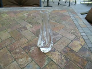 Vintage St Louis Crystal French Art Glass Bud Vase