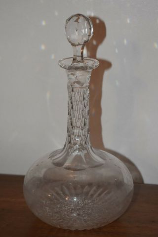 Vintage Glass Decanter & Stopper