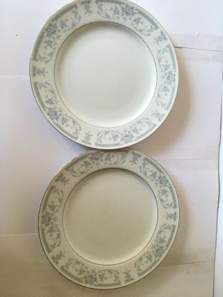 2 - Sheffield Blue Whisper Porcelain Fine China 10.  5”Dinner Plates Made In Japan 2