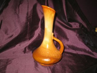 Royal Haeger Usa 12 Inch Art Pottery Pitcher Vase Brown Drip Finish