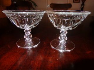 Fostoria Glass Colony 2 Stemmed Sherbets / Champagnes 1930 