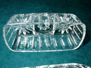 Vintage Clear Pressed Glass COVERED BUTTER DISH 4