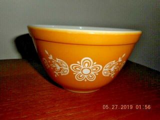 Vintage Pyrex Butterfly Gold Mixing Bowl 401 - 750 Ml / 1.  5 Pint