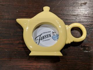 Fiestaware Accessory Photo Frame.  Yellow Teapot