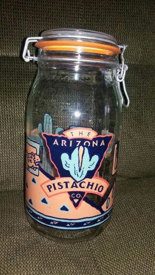 The Arizona Pistachio Jar W Lid Canister Southwestern Decor Made In France