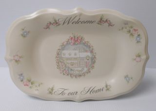 Pfaltzgraff Tea Rose Welcome To Our Home General Store Platter Plate Dish S