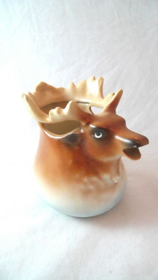 Vintage Ceramic Moose Head Creamer Made In Austria