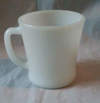 Vintage Fire King Anchor Hocking White Milk Glass Coffee Cup Mug