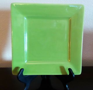 Tabletops Gallery Amalfi Lime Green Square Salad Plate