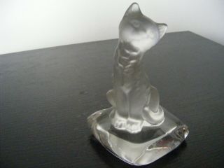 Vintage Glass Crystal Creatures By Nachtmann Germany Paperweight Cat Figurine