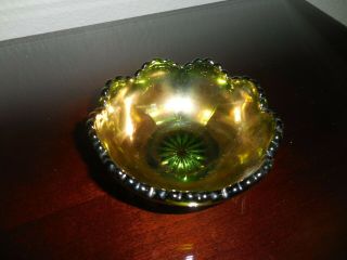 Carnival Glass Iridescent Bowl Antique Vintage Small Home Decoration