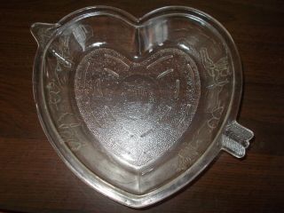 Vintage Safe - Bake Heart Shaped Baking Dish Glass