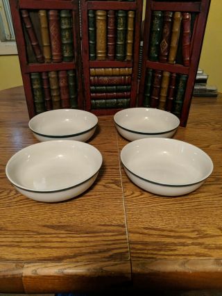 Set Of 4 Casuals By China Pearl Apple Pattern 6 5/8 " Soup/cereal Bowls