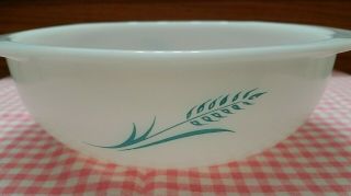 Vintage Pyrex Blue Wheat 023 1.  5 qt Hostess Promotional Bowl,  No Lid 3