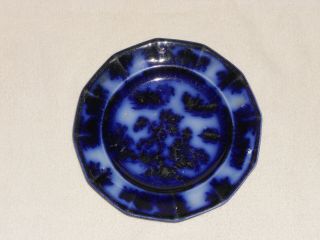 Antique Flow Blue Chapoo Dinner Plate 6 1/4 "