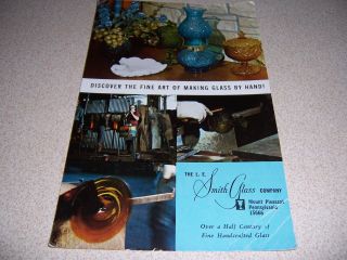 1960s L.  E.  Smith Glass Co.  Mount Pleasant Pa.  Vtg Oversize Postcard