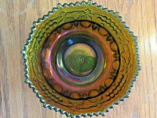 Carnival Glass Northwood (marked) Grape And Cable 41/2 " Bowl