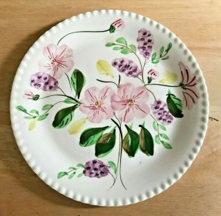 Vintage Southern Pottery Blue Ridge 10 - 1/4 " Plate Country Garden Candlewick