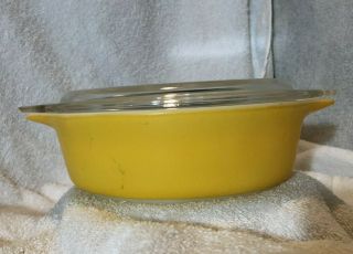 Pyrex Yellow Casserole Dish 471 - B With Lid