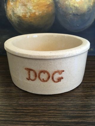 Vintage Robinson Ransbottom Roseville Art Pottery Dog Bowl No.  200 6” R.  R.  P