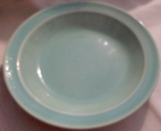 Two Vintage Pastel Green T.  S.  & T Lu Ray Dinner Plates