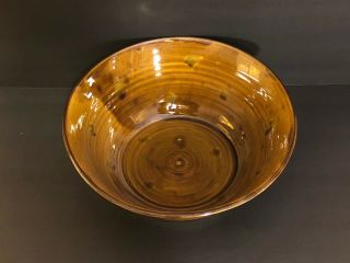 Vintage Handmade Stoneware Pottery Bowl 4