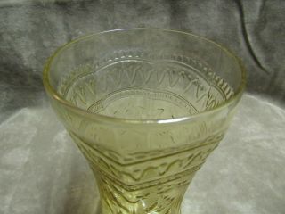 Vintage 1930 ' s Federal Glass Patrican Pattern Amber 14oz Flat 5 - 1/2 