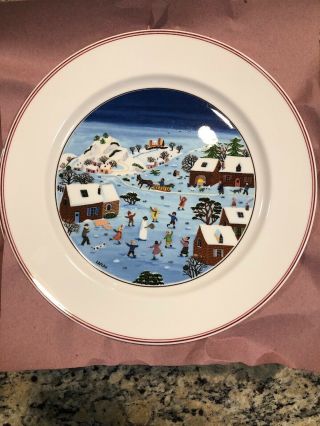 Villeroy And Boch 1748 Laplau Naif Christmas 10.  5 " Dinner Plate Luxembourg