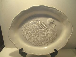 Vintage Turkey Platter El Camino Products U.  S.  A.  Ec230 18 " X14 " Off White Color