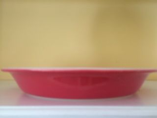 Vintage Pyrex 209 Red 8 - 1/2 Inch Pie Plate.