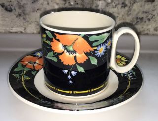 Villeroy & Boch China,  Xenia,  1 Demi - Tasse Cup & Saucer Set,  Hard To Find