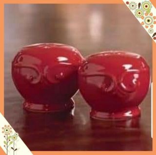 Princess House Pavillion Berry Red Salt And Pepper Shaker Set 802