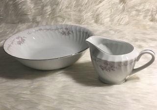 Vintage Gold Standard Japan Porcelain China Creamer & Large Bowl Pink