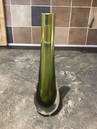 Caithness Glass: Elegant Vintage Green Bud Vase