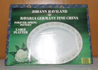 Large Platter Johann Haviland Bavaria Germany Fine China Forever Spring Box