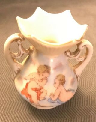 Vintage Mini Vase Victoria Carlsbad Austria Cupid’s Porcelain
