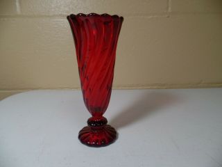 Fostoria Colony Ruby Red Bud Vase