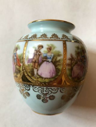 Jkw Carlsbad Miniature Vase,  Fragonard,  Love Story,  Josef Kuba