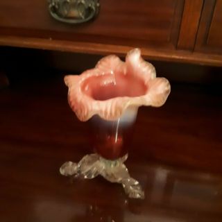 Dainty Fluted Murano Glass Vase