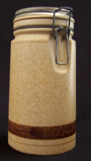 Pottery Craft Usa Stoneware Hermetic Canister 9 3/4 " See Details Below