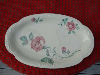 Antique Bavaria Germany U.  S.  Zone Royal Bayreuth Rose Decorated Platter