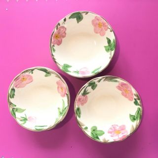 Franciscan Desert Rose Set Of 3 Fruit/berry Bowls 5 1/2” Made In England Perfect