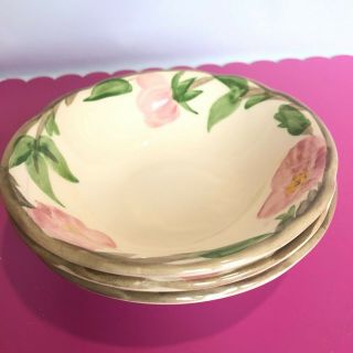 Franciscan Desert Rose Set Of 3 Fruit/Berry Bowls 5 1/2” Made In England PERFECT 3